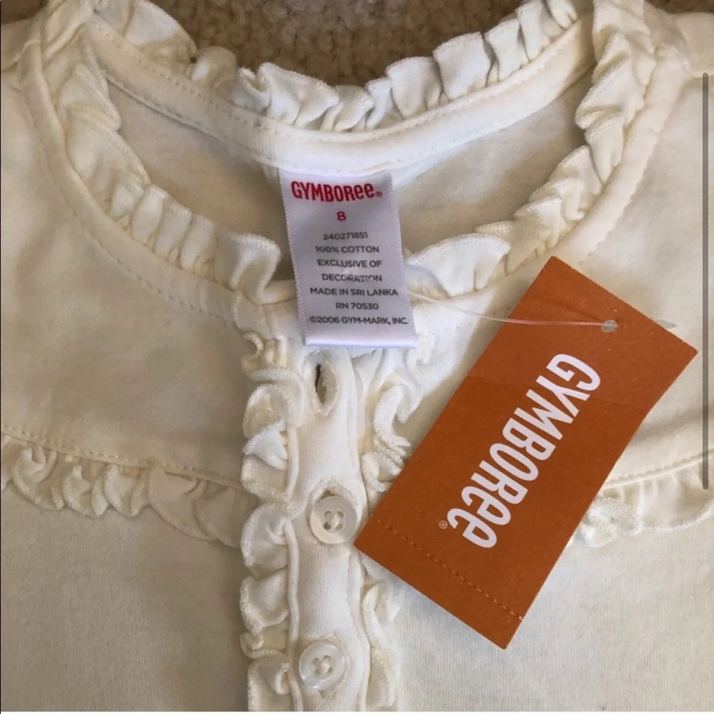 NWT gymboree white tee